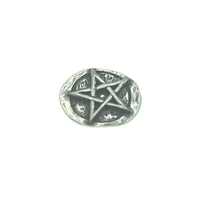 Pentagram Pentacle Pocket Charm Lead-free Pewter Stone