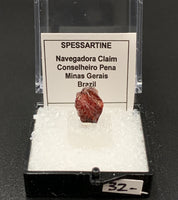 Garnet Spessartine #6 Thumbnail Specimen (Navegadora, Brazil)