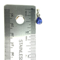 Tanzanite Violet Gem Faceted Teardrop Natural Gemstone Sterling Silver Pendant