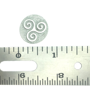 Triskelion Pocket Charm Lead-free Pewter Stone
