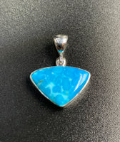 Kingman Turquoise #14 Natural Sterling Silver Pendant