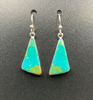 Kingman Turquoise #11 Natural Sterling Silver Dangle Earrings