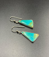 Kingman Turquoise #11 Natural Sterling Silver Dangle Earrings