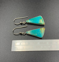 Kingman Turquoise #11 Natural Sterling Silver Dangle Earrings