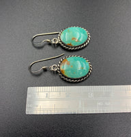 Kingman Turquoise #12 Natural Sterling Silver Dangle Earrings