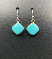 Kingman Turquoise #17 Natural Sterling Silver Dangle Earrings