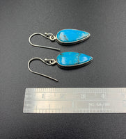 Kingman Turquoise #20 Natural Sterling Silver Dangle Earrings