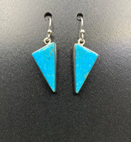 Kingman Turquoise #22 Natural Sterling Silver Dangle Earrings