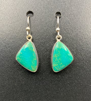 Kingman Turquoise #2 Natural Sterling Silver Dangle Earrings