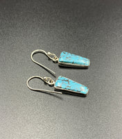 Kingman Turquoise #7 Natural Sterling Silver Dangle Earrings