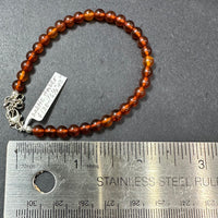 Amber Baltic Natural Gemstone Beads Sterling Silver Bracelet