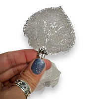 Aspen Real Leaf Silver Finish Ornament, Locally Made in CO