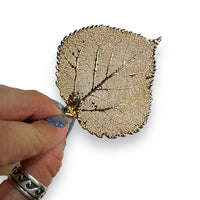 Aspen Real Leaf Gold Finish Ornament, Locally Made in CO