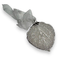 Aspen Real Leaf Silver Finish Ornament, Locally Made in CO