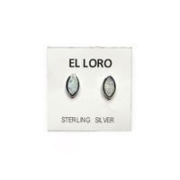 Gilson Opal Marquise Lab Created Sterling Silver Stud Earrings
