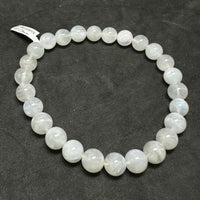 Moonstone Gemstone Bead Stretch Elastic Stone Bracelet
