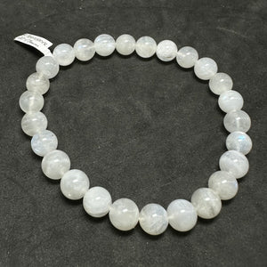 Moonstone Gemstone Bead Stretch Elastic Stone Bracelet