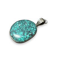 Hubei Turquoise Sterling Silver Pendant
