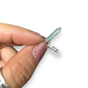 Labradorite Miniature Crystal Point Sterling Silver Pendant
