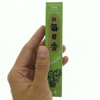 Pine Light Green Morningstar Japanese Style Wood Free Incense Sticks-50 sticks
