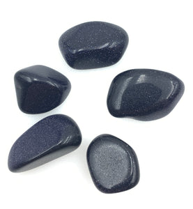 Blue Goldstone (1) Tumbled Stone