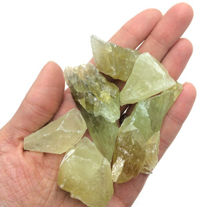 Green Calcite (1) Lime Sea Green Unpolished Raw Chunk