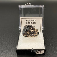 Hematite #8 Rose Thumbnail Specimen (Ouro Preto, MG, Brazil)