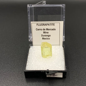 Fluorapatite #4 Yellow Apatite Thumbnail Specimen (Cerro de Mercado Mine, Mexico)