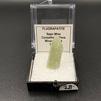 Fluorapatite #5 Greenish Apatite Thumbnail Specimen (Sapo Mine, Brazil)
