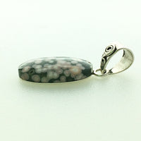 Ocean Jasper Orbicular Oval Gemstone on Sterling Silver Pendant Tim Grasso
