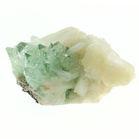 Green Apophyllite on Stilbite Crystals Unpolished Crystal Cluster (Pune, India)
