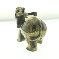 Pyrite Elephant Iron Fool's Gold Natural Handcarved Polished Carving Stone Art