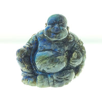 Labradorite Budai Hotei Laughing Buddha AAA Handcarved Polished Carving Stone Art