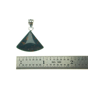 Bloodstone Heliotrope Gemstone on Sterling Silver Pendant by Tim Grasso