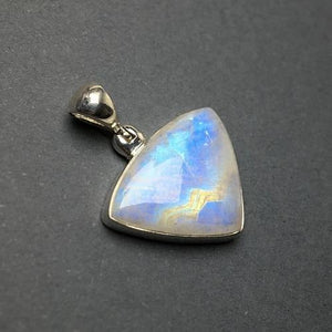 Moonstone Adularia Rainbow Goddess Avalon Gemstone Sterling Silver Pendant