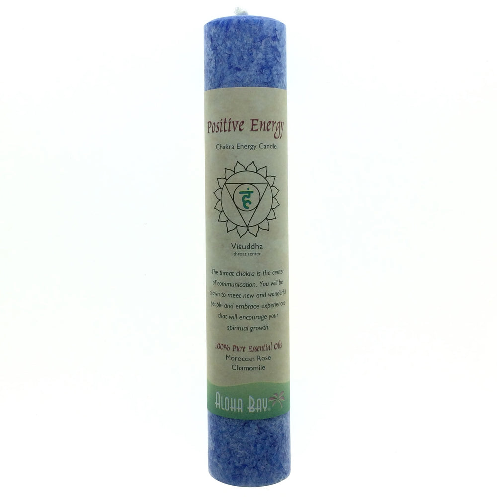 Positive Energy Blue Throat Chakra Energy Palm Wax Blend Essential Oils Scented Candle-Pillar or Jar