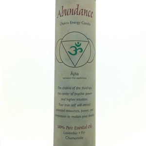 Abundance Indigo Third Eye Chakra Energy Palm Wax Blend Essential Oils Scented Candle-Pillar or Jar