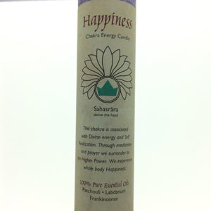 Happiness Purple Crown Chakra Energy Palm Wax Blend Essential Oils Scented Candle-Pillar or Jar
