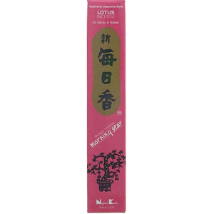 Lotus Light Pink Morningstar Japanese Style Wood Free Incense Sticks-50 sticks
