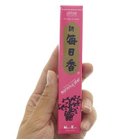 Lotus Light Pink Morningstar Japanese Style Wood Free Incense Sticks-50 sticks
