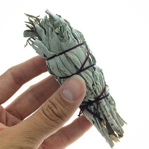 White Sage with Lavender Bundle Smudge Stick Handwrapped California USA