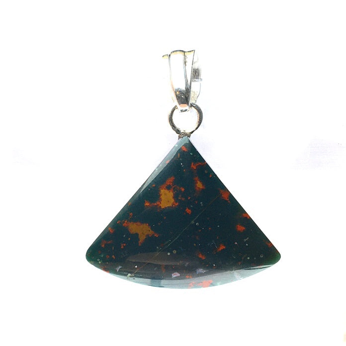 Bloodstone Heliotrope Gemstone on Sterling Silver Pendant by Tim Grasso - Main Image