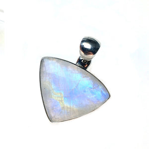 Moonstone Adularia Rainbow Goddess Avalon Gemstone Sterling Silver Pendant