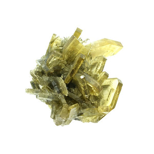 Barite Golden Blades Unpolished Crystal Cluster Mineral Specimen (Morocco)