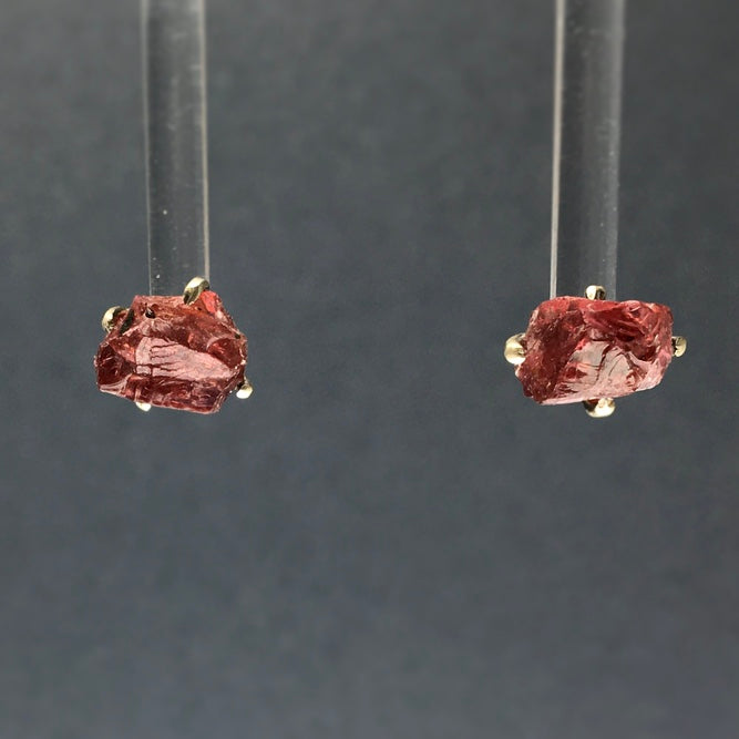 Raw garnet clearance earrings