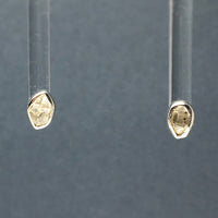 Herkimer Diamond Quartz Raw Crystal Sterling Silver Stud Earrings
