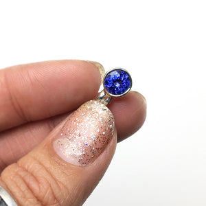 Tanzanite Violet Gem Faceted Round Natural Gemstone Sterling Silver Pendant