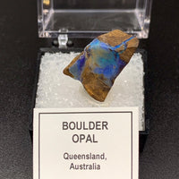 Boulder Opal #3 Mounted Thumbnail Specimen (Queensland, Australia)