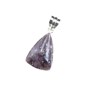 Lepidolite Purple Mica Gemstone on Sterling Silver Pendant by Tim Grasso