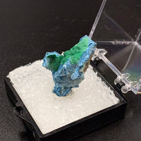 Shattuckite and Malachite #1 Thumbnail Specimen (Kaokoveld Plateau, Namibia)
